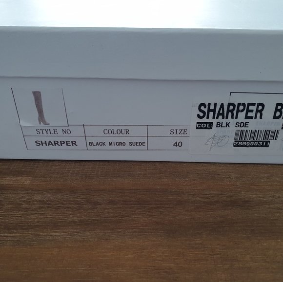 Wanted Black Suede Thigh High Boots - Picture 9 of 9